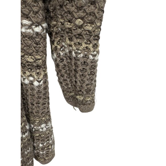 Lane Bryant Open Front Cardigan Sweater With White & Gold Accents Size 14/16 - Picture 5 of 11